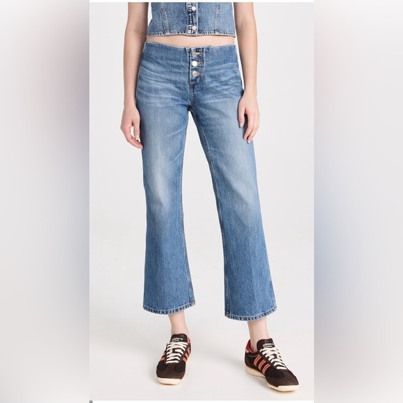 Re/Done Button Front Crop Boot in Riot - Picture 1 of 6